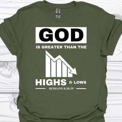 GOD IS GREATER THAN THE HIGHS AND LOWS T-Shirt